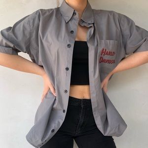 vintage Harley Davidson button up